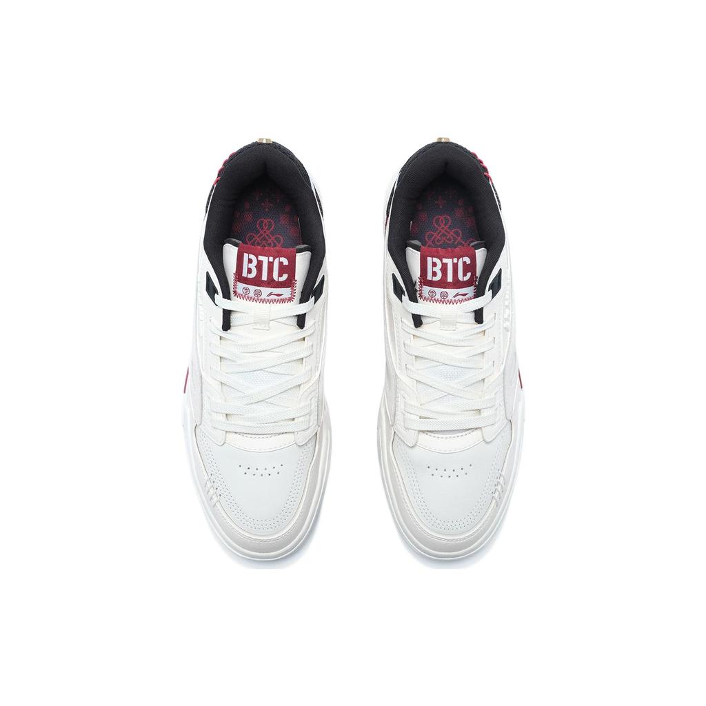 Li Ning 001 BTC Prm Синтетическая кожа, Замша (расщепленная коровья кожа) Устойчивые к истиранию Дышащие Низкие Скейтбордические кроссовки AGCT003-3
