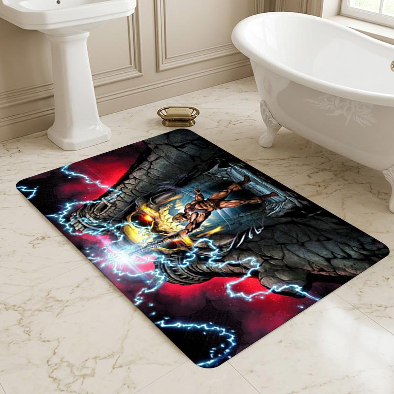 Thunder God Living Room Nonslip Area Rug Soft Carpet For Bedroom Game Playroom Sofa Office Home Decor Doormat Christmas Gift C9301634