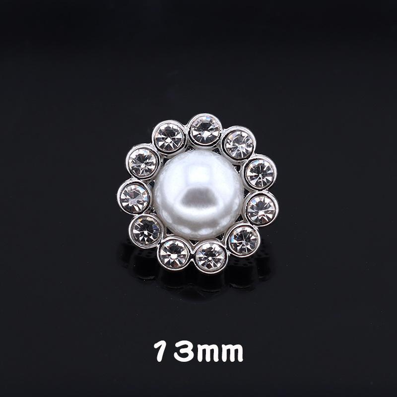 5 шт. Кристальная бриллиантовая пуговица Женское пальто Куртка Маленькая ароматная жемчужная пуговица Металлическая бриллиантовая пуговица для кардигана Меховая пуговица