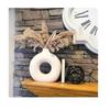 Ceramic Donut Vase, Flower Vase Pampas Grass Vase, Vase Home Decor Centrepiece Decor for Home, Office, or Gifts-Vase Only - (White, 6 Inch)