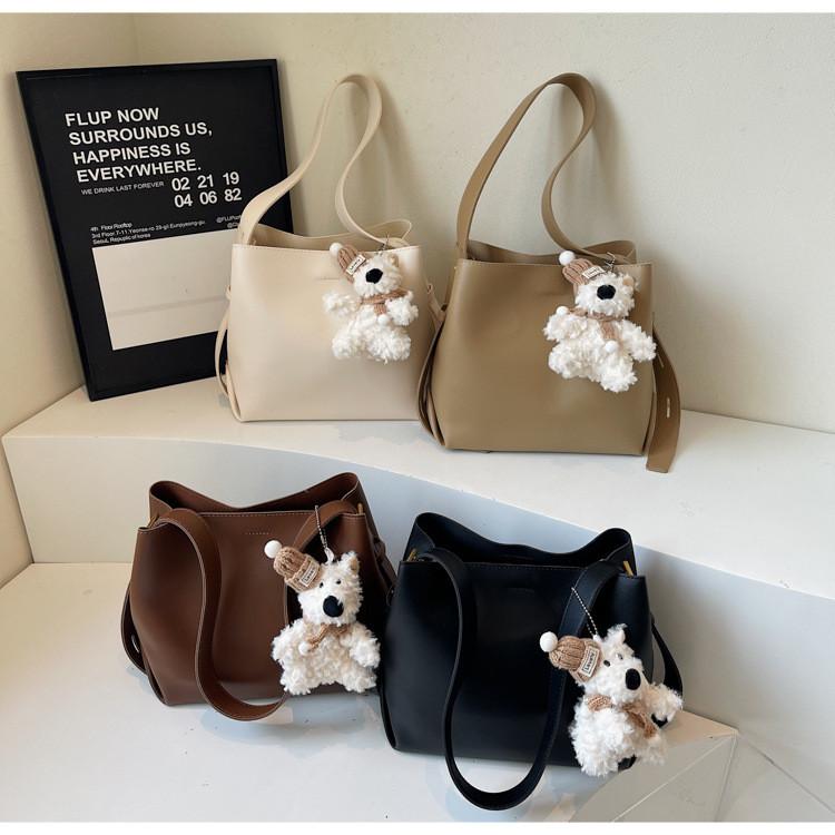 IELGY Ladies Bucket Bag Summer Simple All-Match Shoulder Messenger Bag