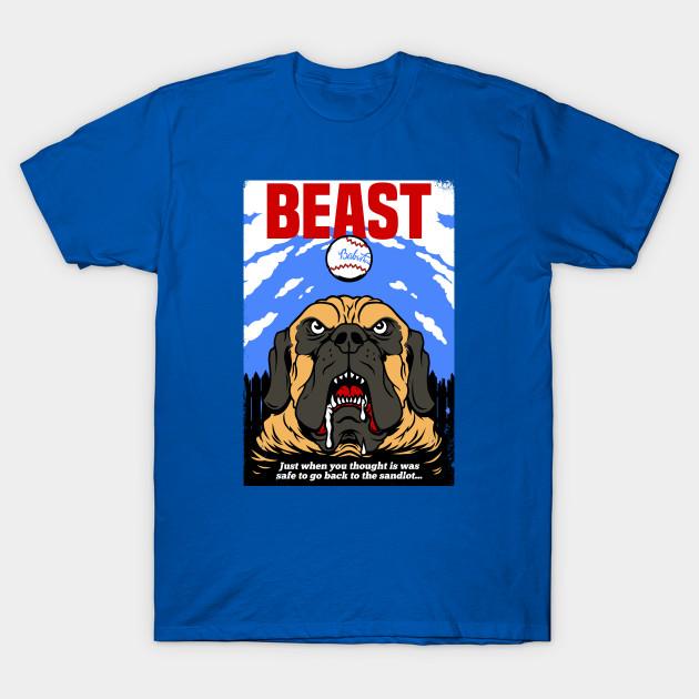 Asian Size Men Print T-shirt Beast No-Cut Heat Transfer Print Cotton Tshirt