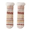 1 пара женских зимних носков из овечьей шерсти, носки для пола, в ретро этническом стиле, осень-зима