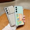 Shockproof Clear Card Slot Soft Silicone Case For Samsung Galaxy S24 S23 Ultra S22 S21 S20 FE A16 A55 A54 A35 A34 A15 A14 A06 Transparent Phone Cover