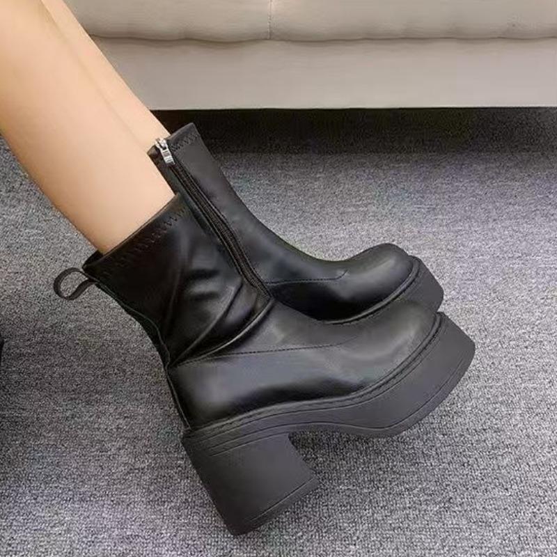 Women Ankle Boots Sexy High Heels Shoes Platform Chunky Boots Elegant 2026 Winter Shoes Party Brand Woman Pumps Zapatos