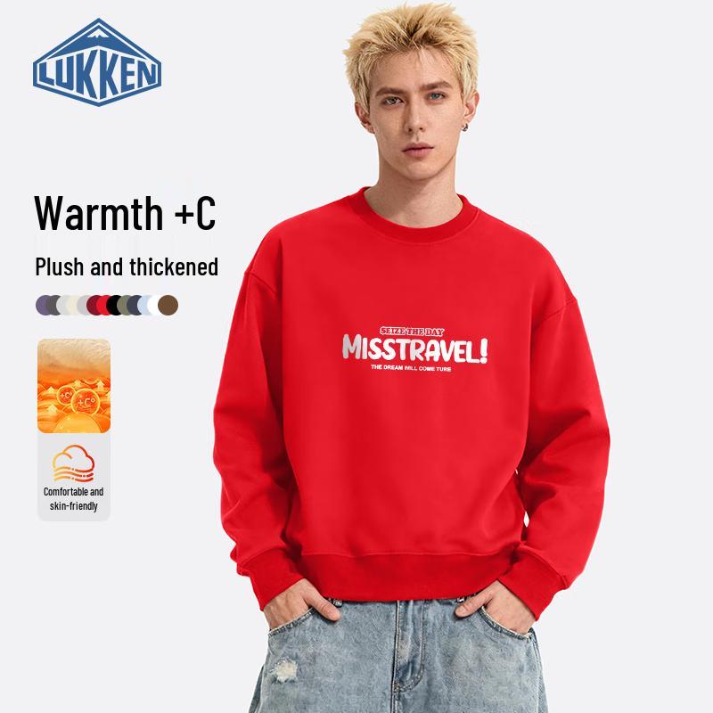 LUKKEN Мужской свитшот с круглым вырезом и флисовой подкладкой