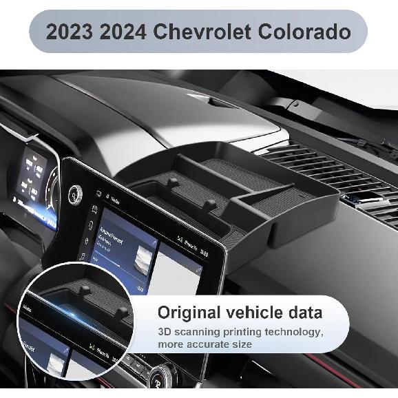 SKTU для 2024 2025 2026 Colorado Органайзер на приборную панель -2026 Chevy Colorado/Canyon Органайзер за экраном 2024 2025 2026 Аксессуары Chevy Colorado