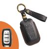 Genuine Leather Retro Key Cover for Chrysler 300C - Handmade Protective Shell with Buckle