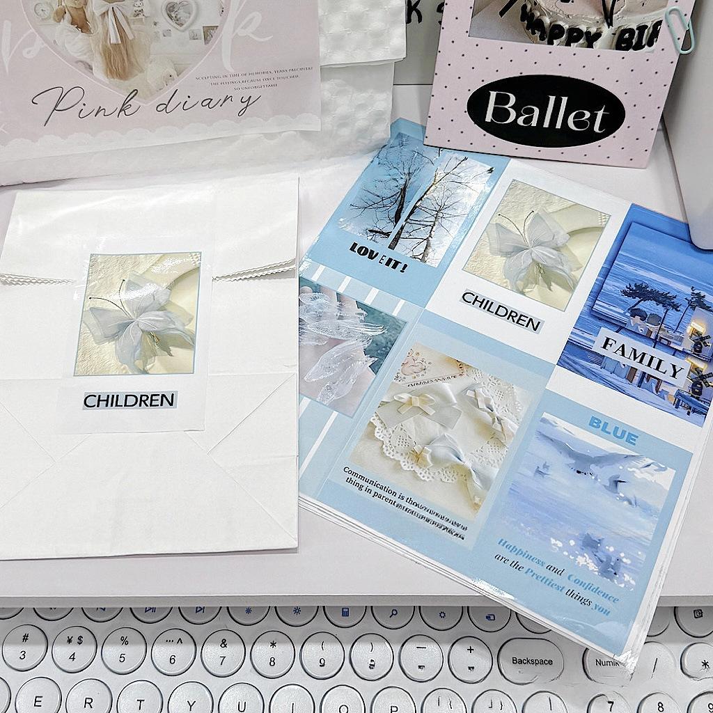 60 шт., трендовая герметичная наклейка Y2K, коллекция для девочек, подарочная карта, пузырчатая сумка, упаковка для самолета, декоративная наклейка «сделай сам»