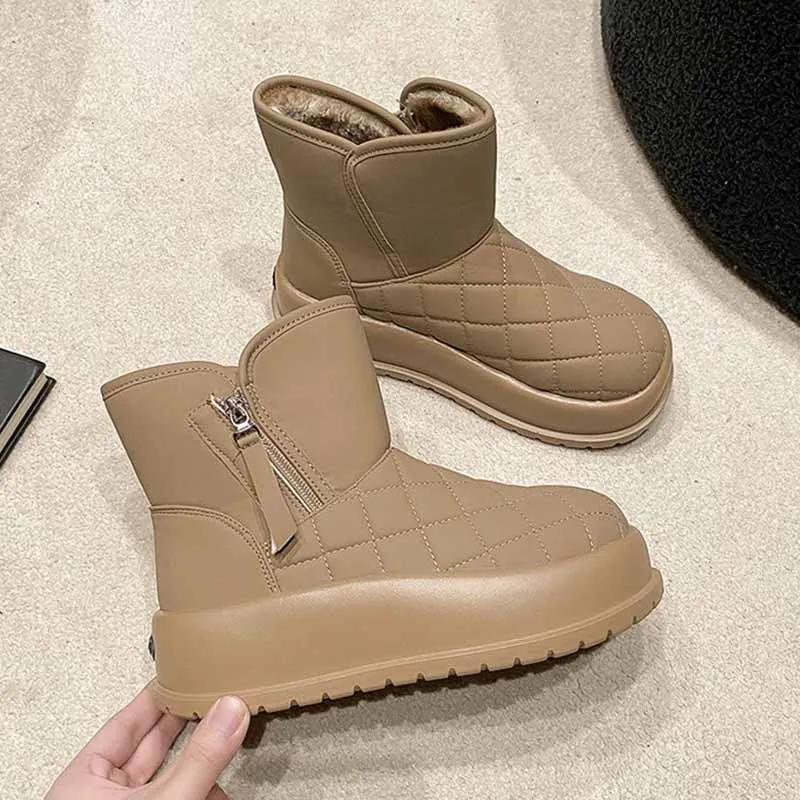 Туфли на плоской платформе женские повседневные удобные для ходьбы женские ботильоны зимняя мода 2024 тренд теплые дизайнерские chaussure femme