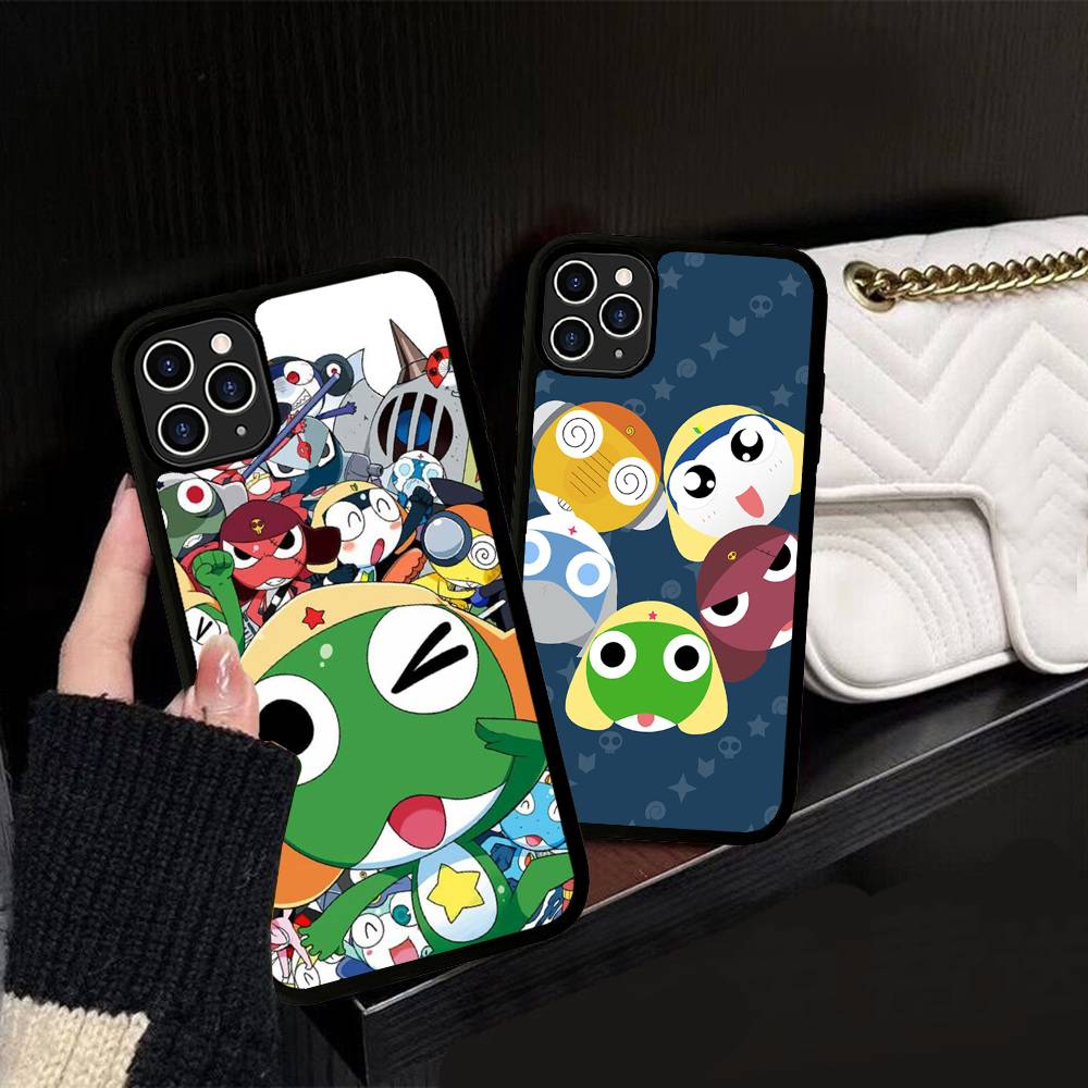 Кероро Лягушонок Крутой Гансо Сержант Чехол для Телефона из PC+TPU Для IPhone 17 16 15 14 PRO MAX 11 12 13 PLUS MINI