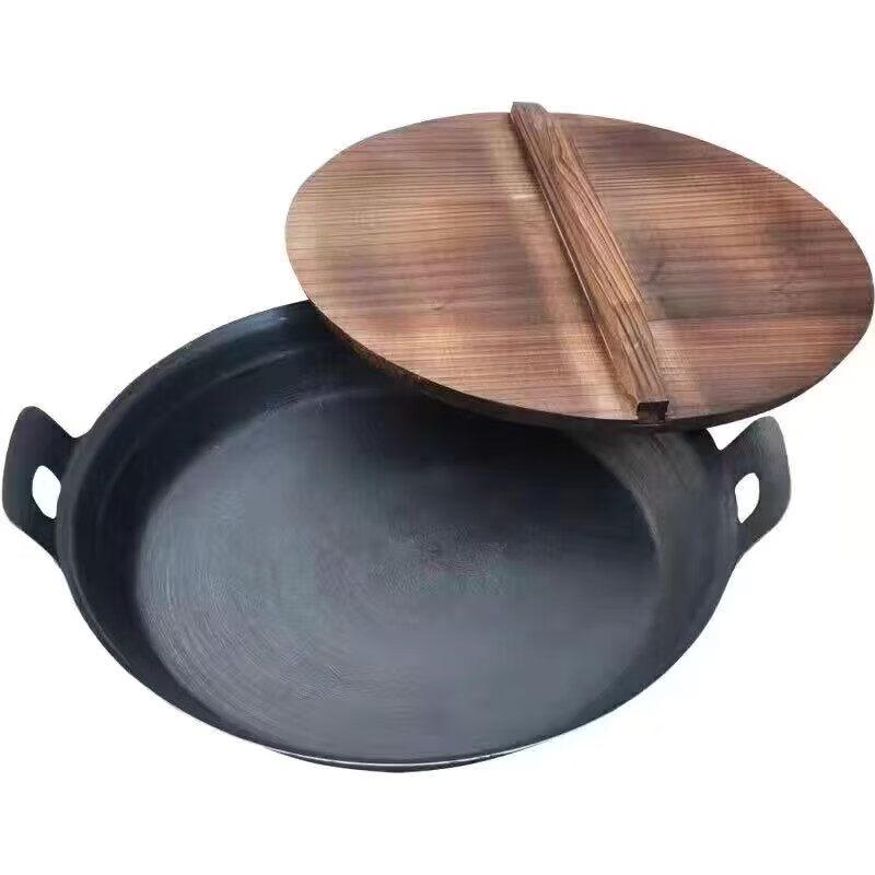 Чугунная сковорода Huimaiyuan с двумя ручками