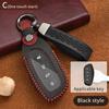 Leather Key Fob Cover for Haval Great Wall H1 H2 H4 H5 H6 H7 H8 H9 F5 F7 F7x M6 4 Button Smart Remote Key Case Protector