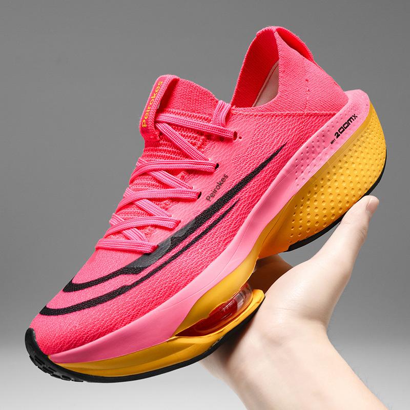 Breaking two air cushion running shoes shock absorption rebound racing marathon sports shoes men
