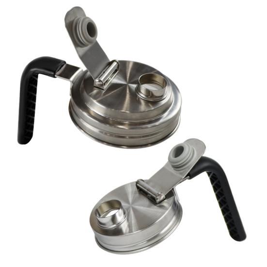 Mason Jar Pour Spout Lid with Handle Wide Mouth Flip Cap for Mason Jars Leak Proof Seal Cover for Drinking Food Storage