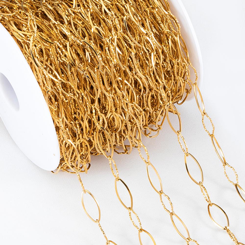 1Meter Fahsion Necklace Chain Stainless Steel 8 Shape Cross Double Loop Link Chain DIY Handmade Bracelet Material Jewelry Making