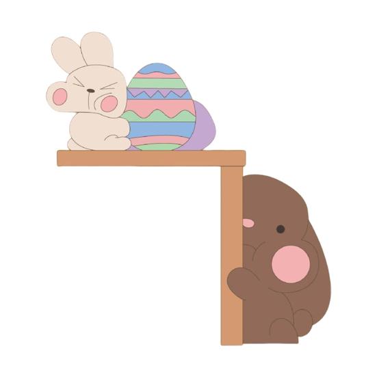 1/2 шт. пасхальный кролик дверной уголок украшение фермерский деревенский мультяшный кролик дверная рама знак передняя дверь край верхний орнамент