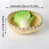 Bamboo Woven Dustpan Round Drain Household Vegetable Basket Fruit Basket Storage Basket
