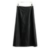 DU's Ace High-Waisted Korean A-Line Leather Midi Skirt - Autumn Collection