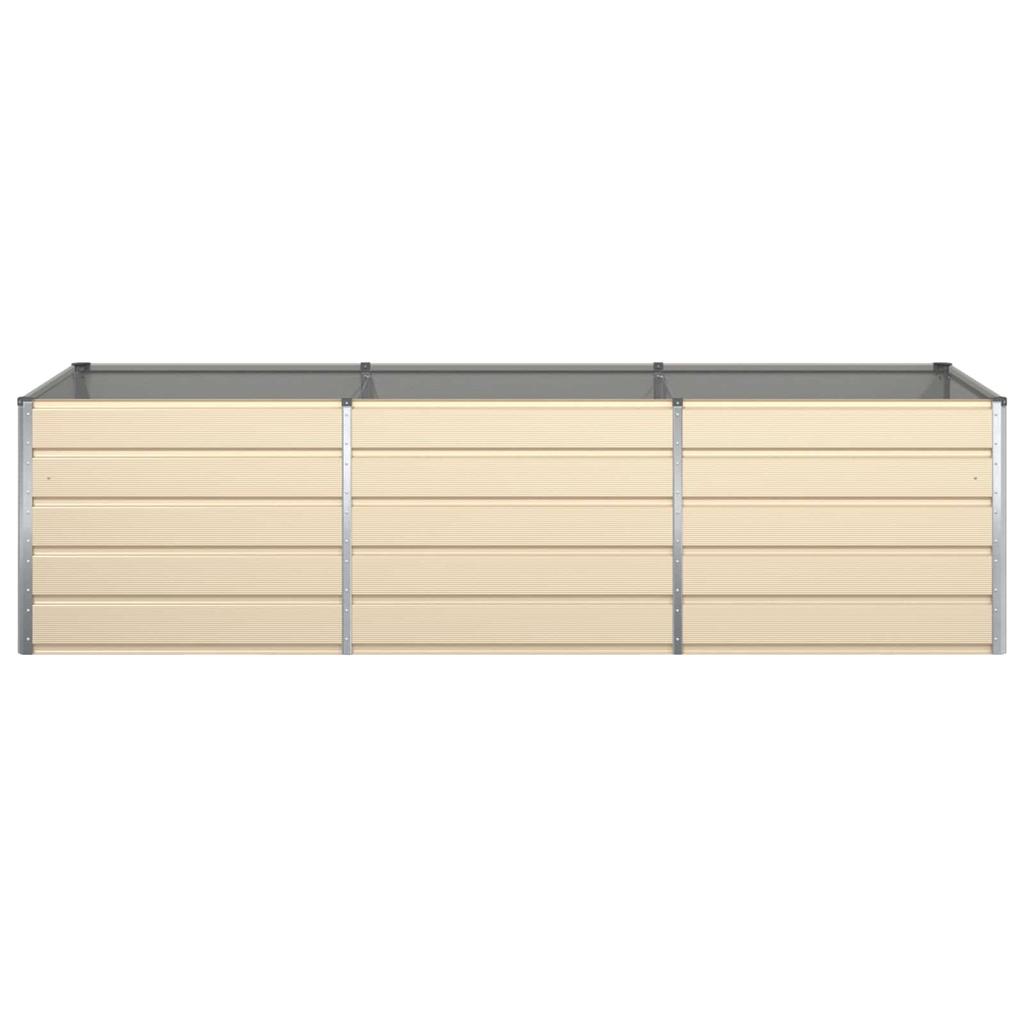 Ivory Plant Planter 290 x 100 x 75 cm Galvanized Steel
