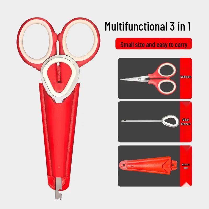 Коробка для рыбалки «три в одном»: Многофункциональный кусачки для лески, экстрактор крючков и ножницы