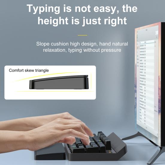 Эргономичная подставка для рук с отсеками для клавиатуры, нескользящая конструкция, многоцелевой настольный ящик для хранения