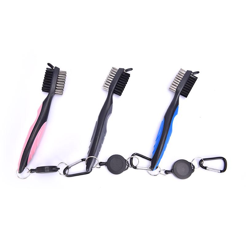 Щетка для гольф-клуба Щетка для чистки канавок Двусторонняя Кит для чистки мячей для гольф-паттера и клина