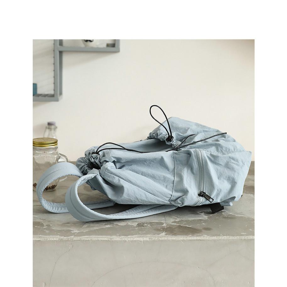 IELGY Korean Version of Casual Literary Drawstring Oxford Cloth Backpack, Fashionable Nylon Backpack