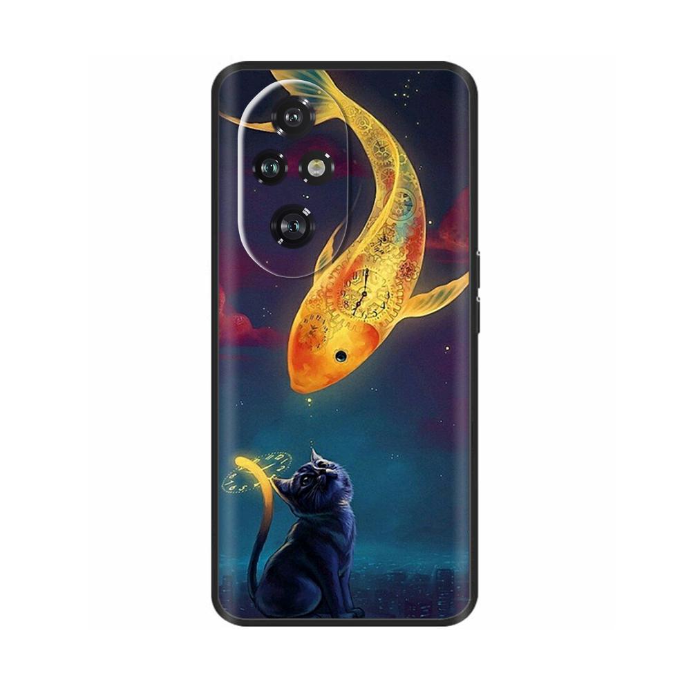 Чехол для Honor 200 Pro Мягкий Силиконовый Расписной Чехол для Телефона Для Honor 200 Pro 200 Lite Honor200 Умные Чехлы Защитная Задняя Крышка