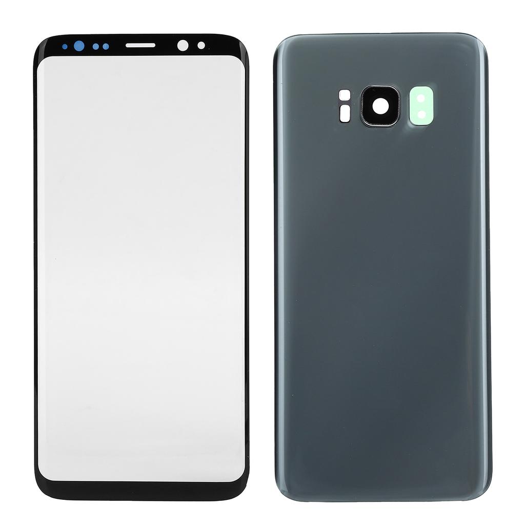 Набор для замены задней крышки из стекла и стекла переднего экрана для мобильного телефона Samsung S8Фиолетовый