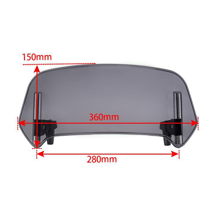 Универсальная трансграничная популярная модель для Kawasaki, Honda, BMW, Yamaha, Suzuki - регулируемое маленькое ветровое стекло для повышенной модификации.