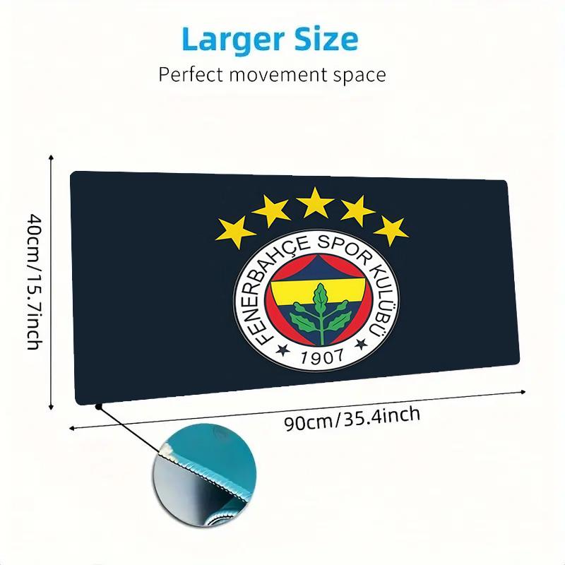 Fenerbahce Print Cushion Non-slip Laptop Tablet Big Mousepad XXL Mat Mini PC Playmat With Lock edge