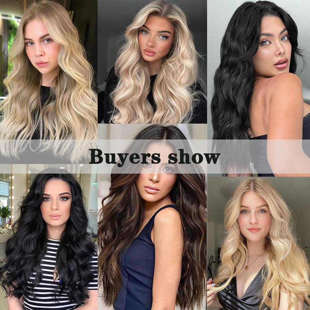 LISI HAIR Синтетические клипсы для наращивания натуральных волос, длинные волнистые густые шиньоны для женщин, повседневная одежда