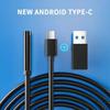 Практичный 8-мм Android эндоскоп 3 в 1 USB/Micro USB/Type-C бороскоп инспекционная камера IP67 водонепроницаемый для смартфона компьютеров