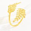 5pcs Gold Leaf Napkin Buckles Electroplated Napkin Holder Wheat Shaped Napkin Ring  Banquet