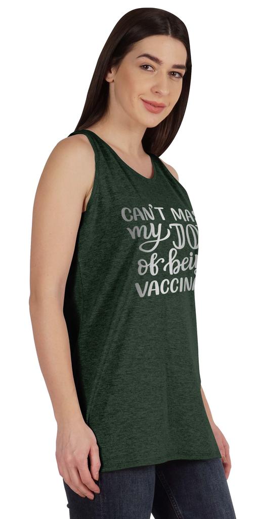Inkmeso Can't Mask My Joy Of Being Vaccinated Women Pro-Vaccine Tank Top