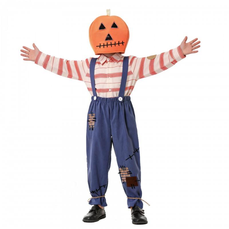 Halloween Kids Adult Matching Costume Set Striped Top Suspender Pants With Hat Family Party Performance