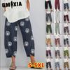 S-5XL Spring Summer Women's Multi-color Print Fashion Loose Pocket Casual Pants for Women