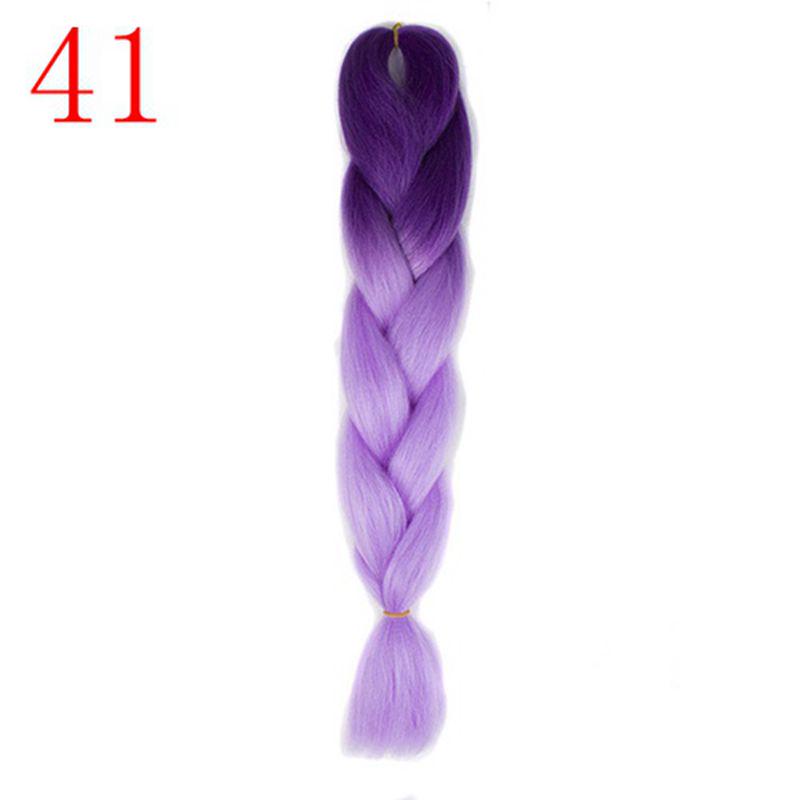 Ombre Hair Jumbo Braids Волосы Синтетические наращивания волос для женщин Розовый Красный Синий 102 Доступных цвета