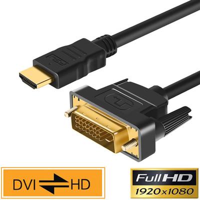 Совместимый с HDMI-DVI-кабель, штекер 24 1 DVI-D, позолоченный адаптер 1080P для HDTV DVD-проектора PlayStation 4 PS4/3 TV BOX