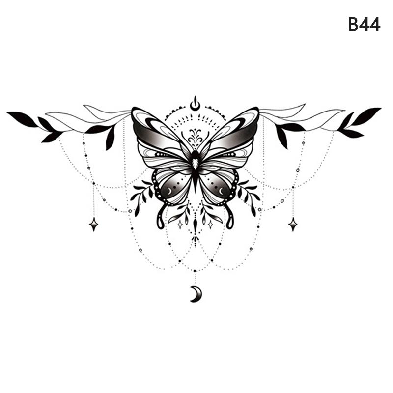 Водостойкая временная поддельная грудь, боди-арт, татуировка, ювелирные изделия, кружевная наклейка на талию, искусство