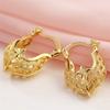 Vintage Simple Geometric Earring Small Circle Hollow Hoop Earrings For Women Golden Color Shiny Fashion Jewelry Wedding Party