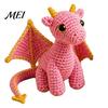 Crochet Dragon Toy Doll with Card, Emotional Support Handmade Decor, Pocket Plushie Mini Knitting Ornament, Inspirational Gifts for Family Friends