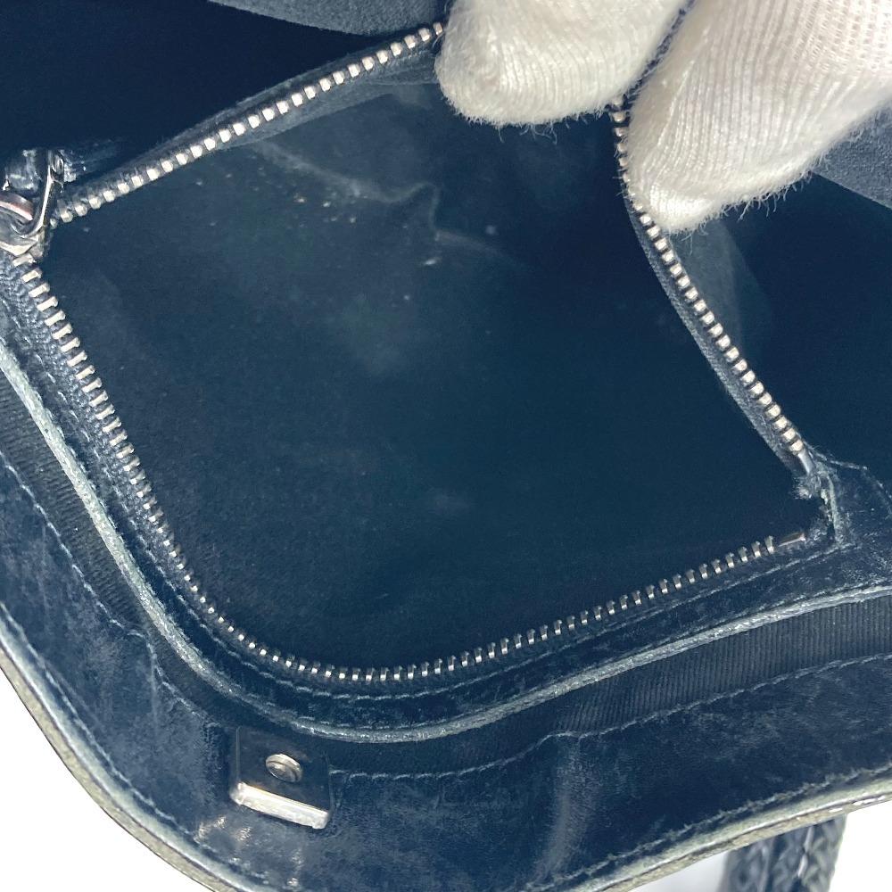 GUCCI 109106 GG logo Bag Crossbody Shoulder Bag GGCanvas/Leather Black