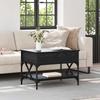 Coffee Table Black Oak Look 70x50x50 cm Wood Based Panel