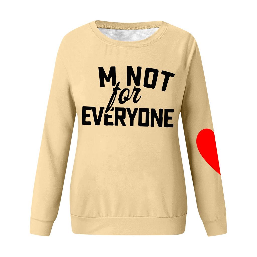 Женская повседневная мода ко Дню святого Валентина с принтом, длинным рукавом, круглым вырезом, толстовки, пуловеры, топы