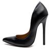 Sexy High Heels Pumps Women Shoes Large Size 47 48 Matte Black Women's Stiletto Heels Pointed Toe Strippers Dance Dress Shoes