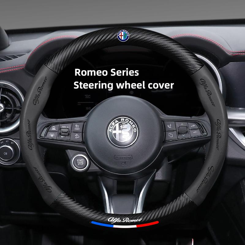 2026 Hot Alfa Romeo Alfa Romeo Car Steering Wheel Cover Car Interior Accessories For Giulietta Mito 159 Giulia Stelvio 156 147 T