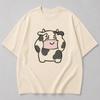 Cow Graphic T-Shirt, Peekaboo Farm Animal Tee, Cottagecore Style Shirt