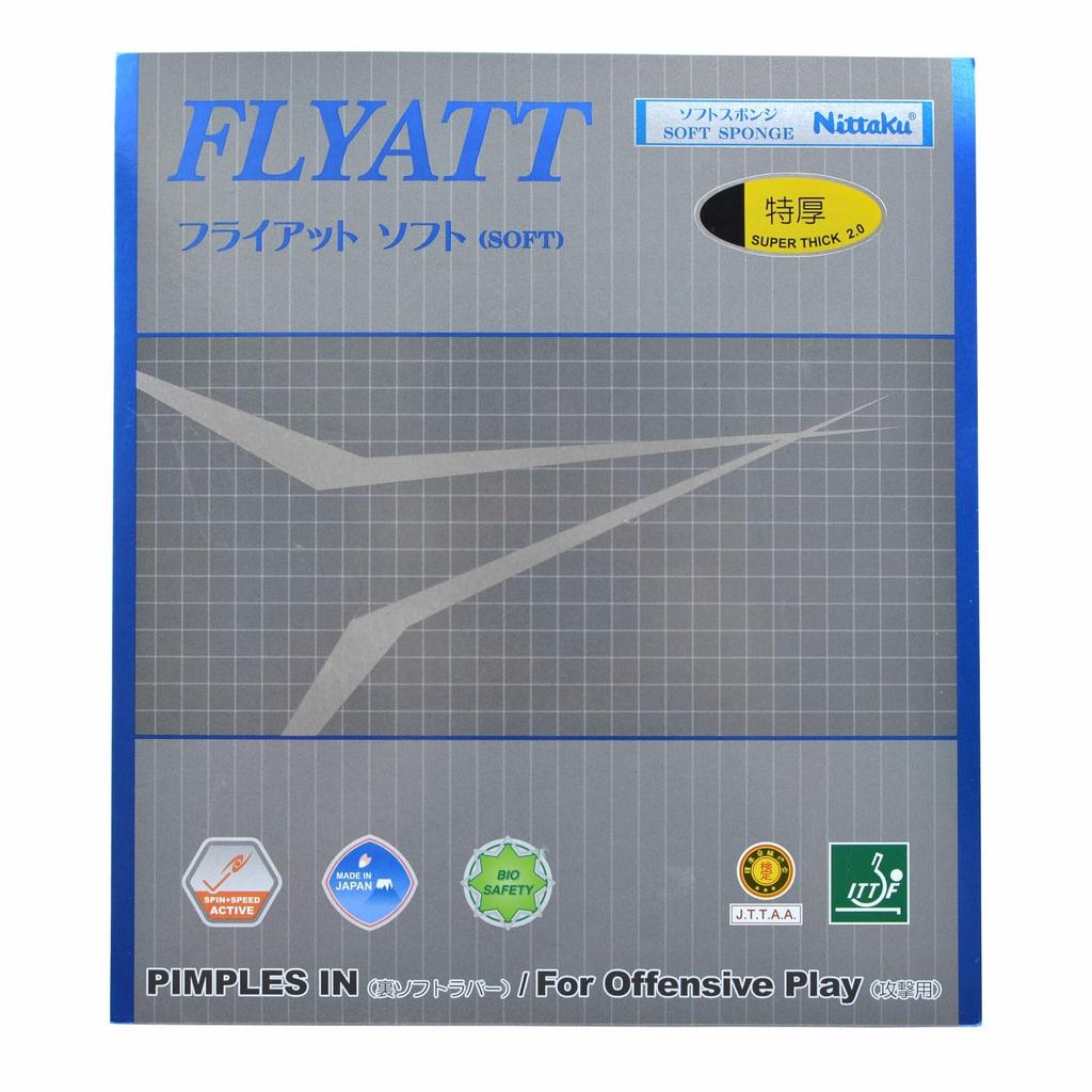 Nittaku Table Tennis Rubber Flyatt Soft AC Black Extra Thick (Active Charge) NR-8561